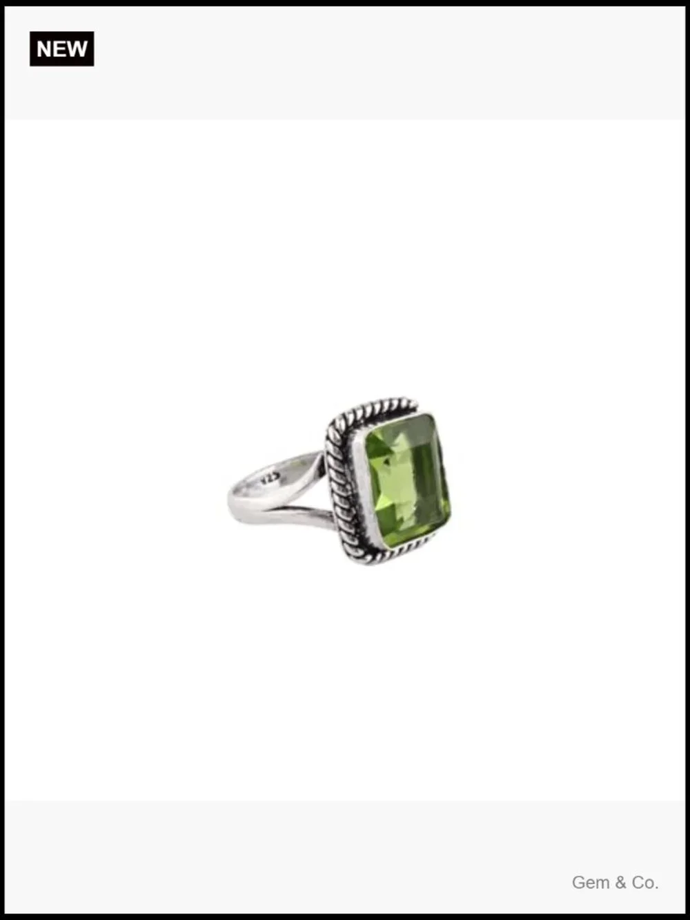 Handmade Bohemian Statement Ring, Bezel Set Oxidized Sterling Silver